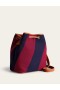 Red Navy Stripes Women's Boden Canvas Bucket Bags