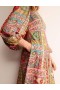 Multicolor Women's Boden Blouson Sleeve Maxi Tea Dress