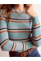 Blue Stripes Women's Boden Edie Fair Isle Sweater