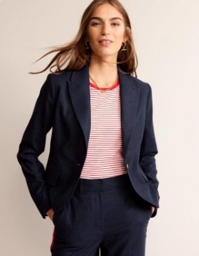 Navy Women's Boden Canonbury Wool Blazer