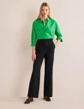 Black Women's Boden Hampshire Flared Pants