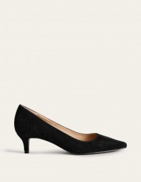 Black Women's Boden Lara Low-Heeled Court Shoes