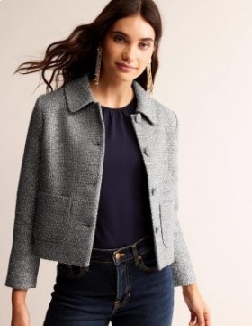 Silver Metal Women's Boden Rye Metallic Jacket