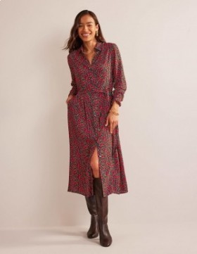Multicolor Women's Boden Kate Midi Shirts Dress