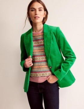 Green Women's Boden Marylebone Cord Blazer