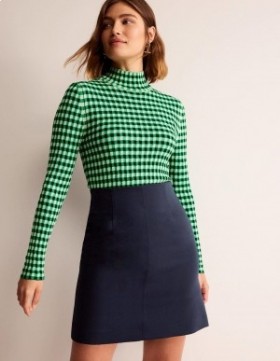 Navy Women's Boden Bi-stretch Mini Skirts