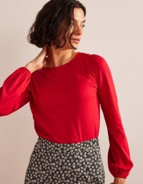 Red Women's Boden Supersoft Long Sleeve Tops