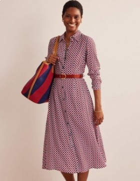 Orange Women's Boden Kate Midi Shirts Dress