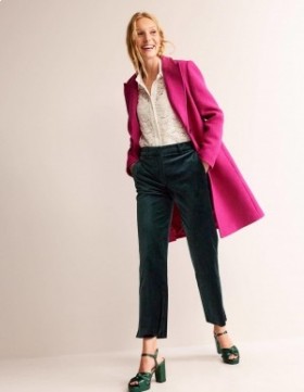 Green Women's Boden Kew Velvet Pants