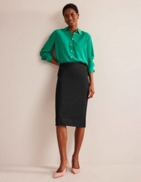 Black Women's Boden Hampshire Ponte Column Skirts