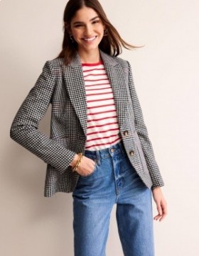 Grey Women's Boden Marylebone Tweed Blazer