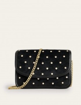 Black Women's Boden Embellished Cross Crossbody Bags