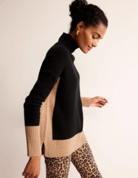 Black / Brown Women's Boden Jessica Oversized Sweater