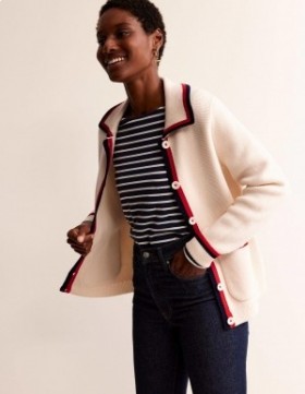 White Women's Boden Emily Wool Blend Cardigan
