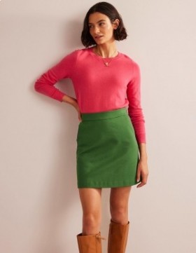 Green Women's Boden Ponte A-line Mini Skirts