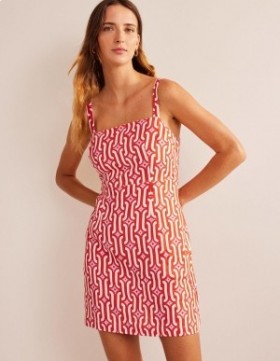 Orange / AZURE Women's Boden Strappy Linen Mini Dress