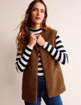 Brown Women's Boden Teddy Jacket