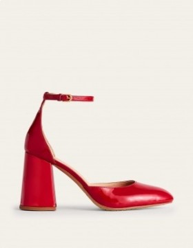 Red Women's Boden Patent-Leather Court Shoes