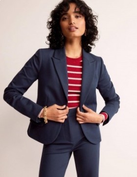 Navy Women's Boden The Canonbury Jersey Blazer