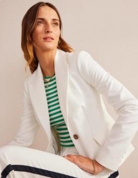 White Women's Boden The Canonbury Tailored Blazer