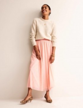 Pink Women's Boden Tulle Full Midi Skirts