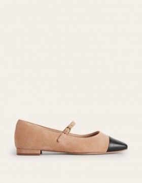 Khaki Women's Boden Mary Jane Flats