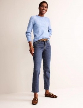 Navy Women's Boden Mid Rise Slim Jeans