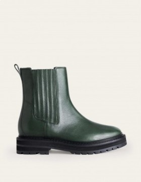 Green Women's Boden Sadie Chunky Chelsea Boots