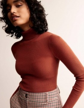Brown Women's Boden Catriona Roll Neck Sweater