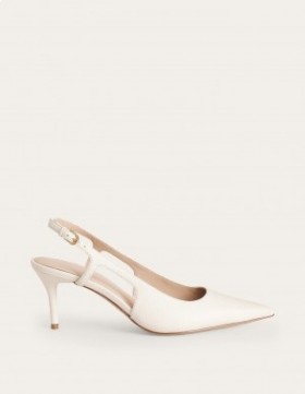 White Women's Boden Cut-out Sling Back Heels