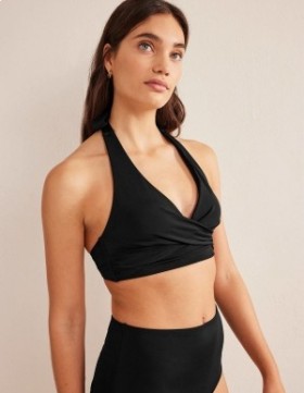 Black Women's Boden Levanzo Halter Bikinis