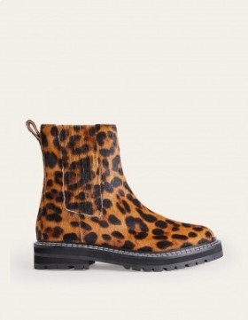 Leopard Women's Boden Sadie Chunky Chelsea Boots