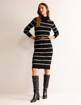 Black Brown Women's Boden Verity Knitted Dress