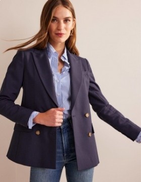 Navy Women's Boden Double-Breasted Blazer