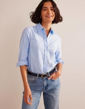 Blue Women's Boden Sienna Cotton Shirts