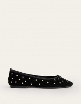Black Women's Boden Kitty Flexi Sole Ballet Flats