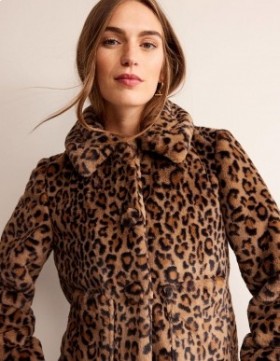 Leopard Women's Boden York Faux-Fur Coats