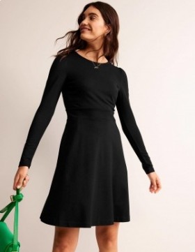Black Women's Boden Sabrina Ponte Dress