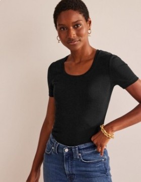 Black Women's Boden Essential Jersey T shirts