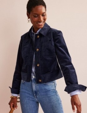 Navy Women's Boden Corduroy Jacket