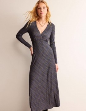 Blue Women's Boden Long Sleeve Jersey Tea Dress