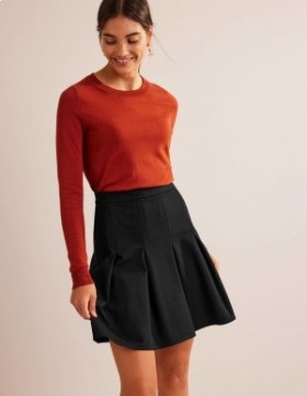 Black Women's Boden Flippy Ponte Mini Skirts
