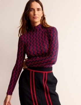 Navy Women's Boden Polly Jersey Tops