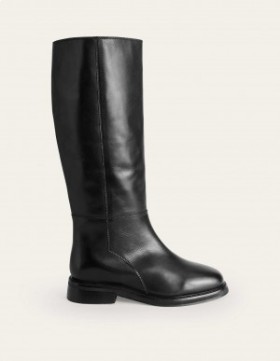 Black Women's Boden Lottie Leather Riding Boots