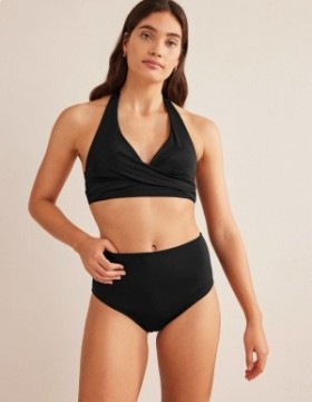 Black Women's Boden High Waisted Bikini Bottoms