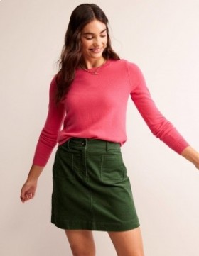 Green Women's Boden Estella Cord Mini Skirts