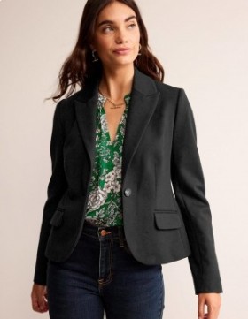 Black Women's Boden The Canonbury Jersey Blazer