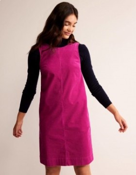 Purple Women's Boden Evie Cord Shift Dress