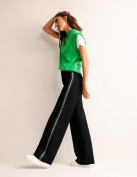 Black Metal Stripes Women's Boden Westbourne Ponte Pants