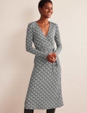 Black Women's Boden Nina Jersey Midi Dress